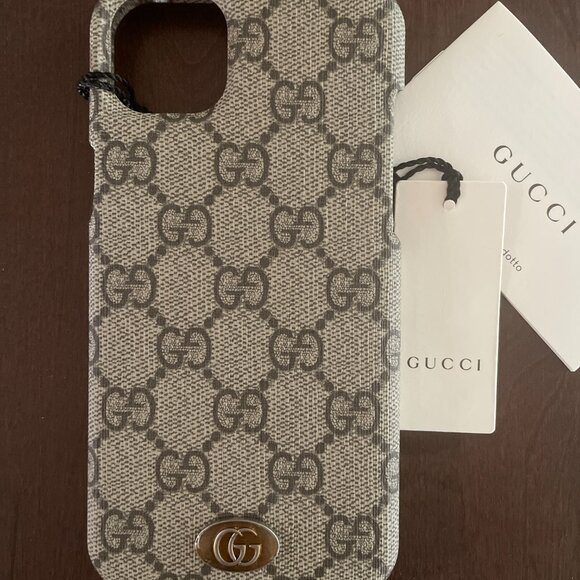 NWT GUCCI | Ophidia GG iPhone 14 plus case - Picture 1 of 5